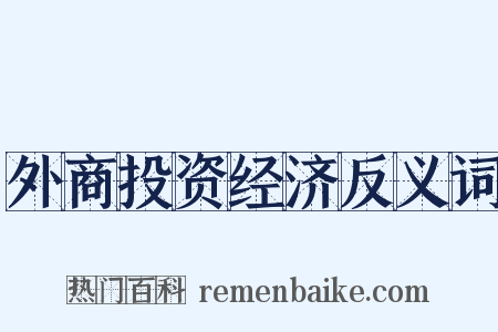 外商投资经济反义词是什么意思的图片